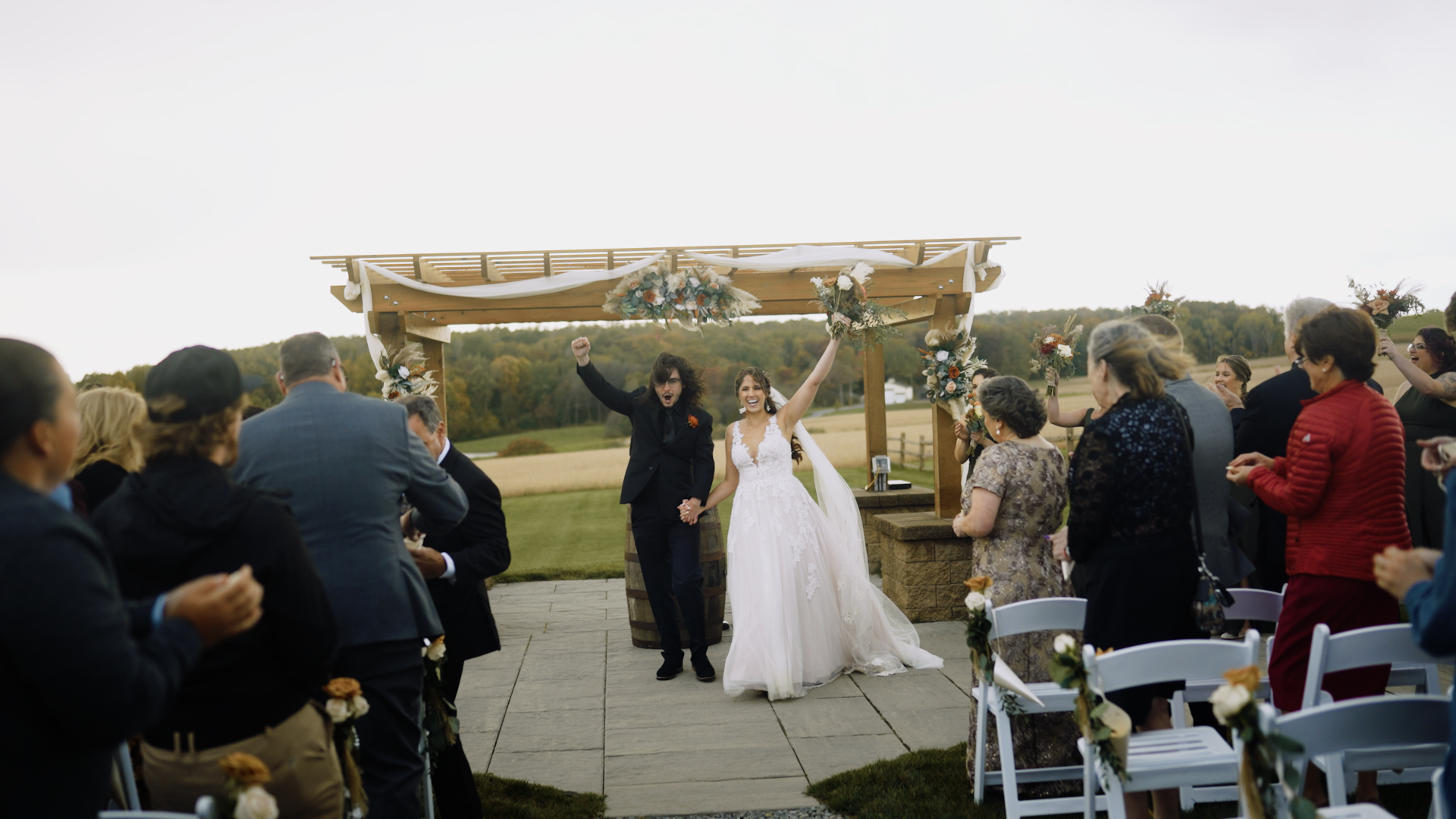 Watch Stephanie + Logan tie the knot at the beautiful Sunset Ridge Venue in Cochranton, PA. Including super 8mm film